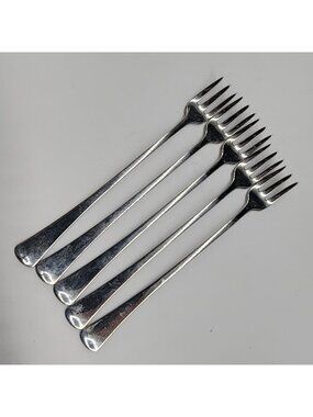 1881 Rogers Oneida Windham Stainless Steel Cocktail Forks Elegant Dining VTG